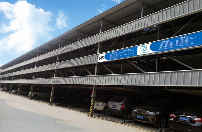 室外停車(chē)場(chǎng)四層機(jī)械車(chē)位-升降橫移式